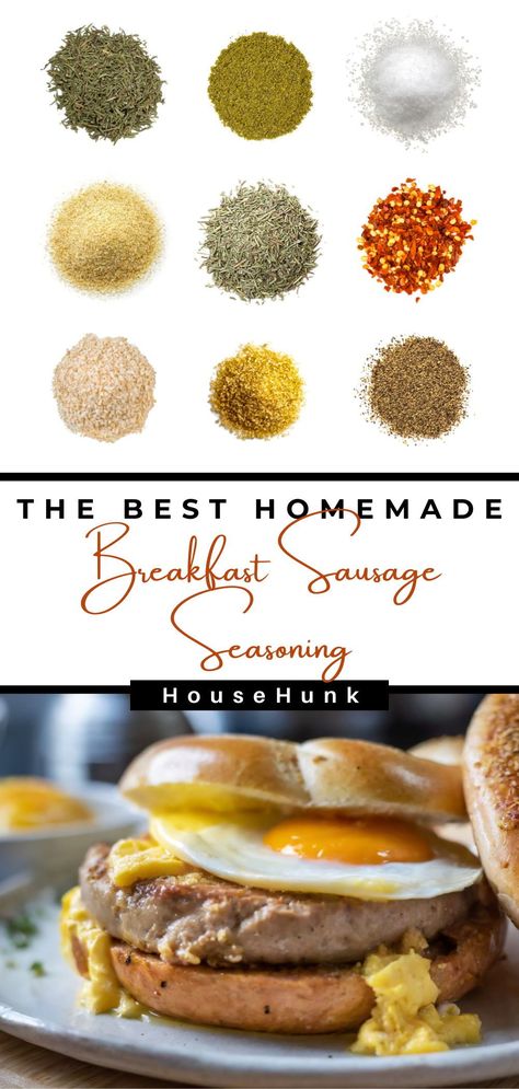 Start your day right with Homemade Breakfast Sausage Seasoning! Craft flavorful sausages bursting with savory herbs and spices. Perfect for breakfast feasts! Breakfast Sausage Seasoning Jimmy Dean, Make Your Own Breakfast Sausage, Breakfast Sausage Spice Blend, Breakfast Seasoning Blend, Seasonings For Breakfast Sausage, Spices For Breakfast Sausage, Sausage Spices Recipe, Homemade Sausage Seasoning Spice Mixes, Sausage Seasoning Breakfast