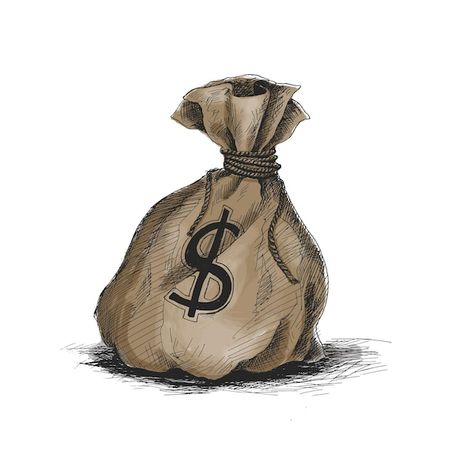 Money Bag Illustration, Money Sack, Clothing Templates, Chanel Mademoiselle, Western Books, Chicano Tattoo, Bag Illustration, Drawing Bag, Clothing Art