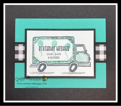 Truck Stamps, Ink Stamps, Special Delivery, Ink Pad, Stamping Up, The Balloon, Thank You Gifts, Stampin Up Cards, Party Design