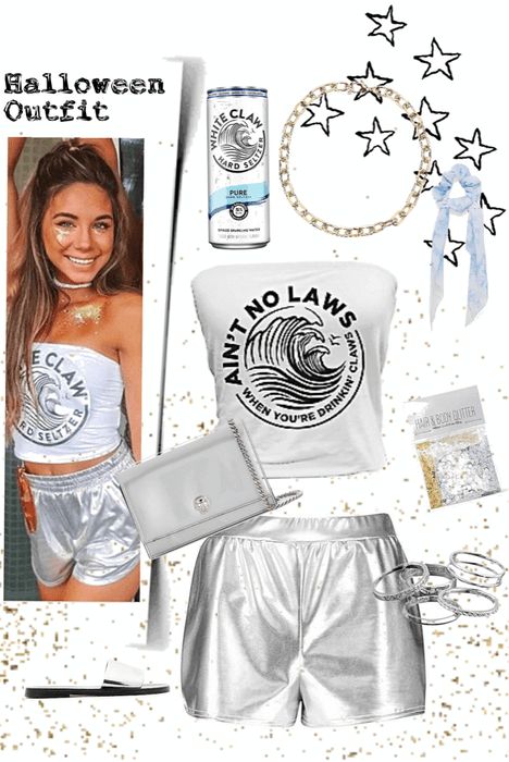 White Claw Halloween Costume Outfit | ShopLook Alcohol Halloween Costumes, Costume Ideas For Best Friends, Halloween Costume Ideas For Best Friends, Halloween Costume Ideas College, Costume Ideas College, Badass Halloween Costumes, Ideas For Best Friends, Teenage Halloween Costumes, Clueless Halloween Costume