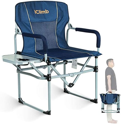 Petit Camping Car, Chair With Side Table, Camp Chairs, Compact Camping, Glamper Camper, Director Chair, Folding Beach Chair, Fishing Chair, Outdoor Folding Chairs