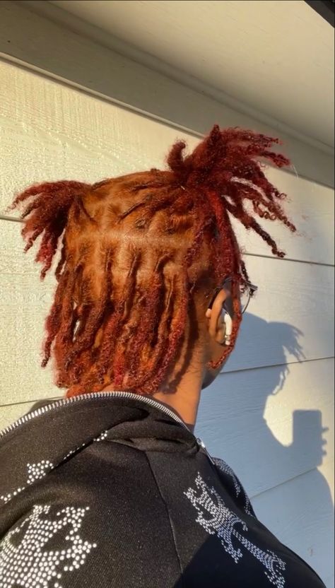 Ginger Locs Hairstyles, Locs Ginger, Short Ginger Locs, Orange Locs Black Women, Loc Highlights, Locs Dyed, Copper Locs, Orange Locs, Copper Locs Black Women