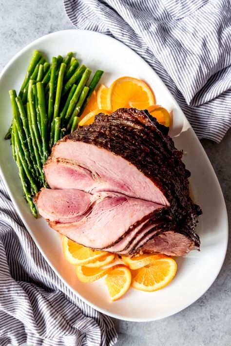 Ham Platter Presentation, Best Glazed Ham Recipe, Best Ham Glaze, Pineapple Honey Glazed Ham, Brown Sugar Glazed Ham, Precooked Ham, Sugar Ham, Brown Sugar Ham, Ham Glaze Brown Sugar