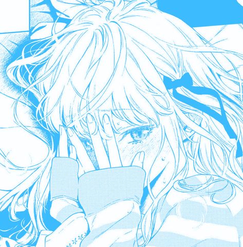 Anime Character, Hair, Anime, Blue, White