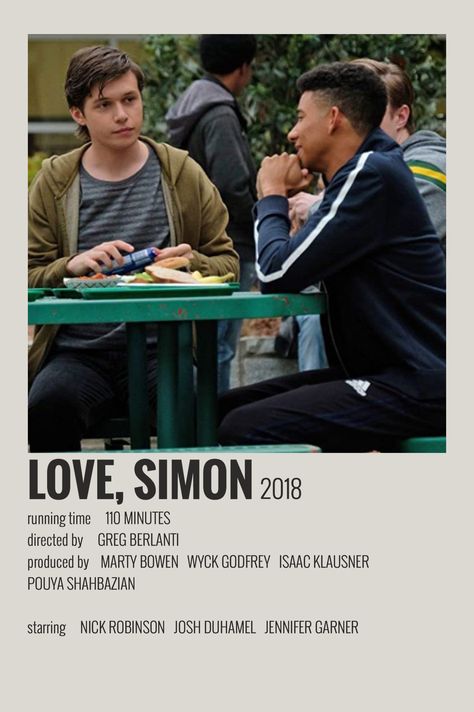 Love Simon Movie, Minimalist Polaroid Poster, Indie Movie Posters, Photo Polaroid, Iconic Movie Posters, Movie Card, Love Simon, Film Posters Minimalist, Polaroid Photo