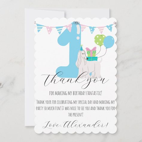 Encanto Birthday, Prince Birthday Party, Prince Birthday, Birthday Dog, Birthday Thank You Cards, Thanks Card, Dog Party, Birthday Decoration, Birthday Thank You