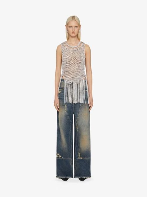 Women's Luxury Ready-to-Wear Collection | Givenchy DE - 13 Kids News, Denim Sweatshirt, Catwalk Collection, Givenchy Paris, Spring Summer 2023, Tshirt Skirt, Shirt Skirt, Red And Grey, Summer 2023