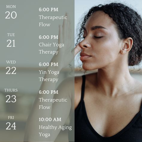 Yoga Class Poster, Yoga Schedule, Gym Story, Class Planner, Yoga Ideas, Instagram Branding Design, Mindful Movement, Class Poster, Chair Yoga