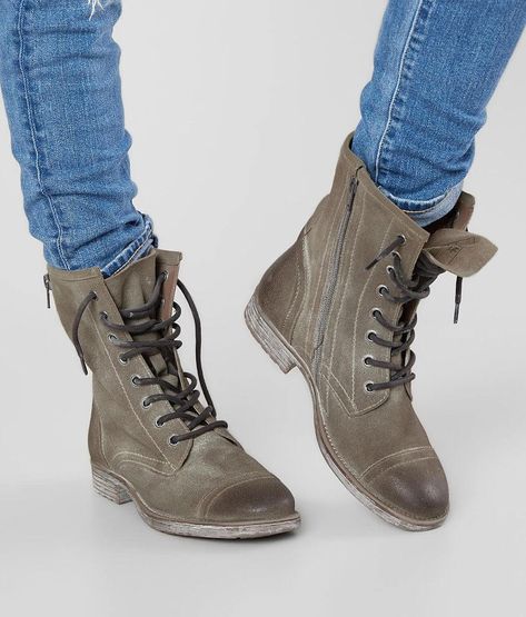 Leather Combat Boots Women, Combat Boots For Women, Grey Combat Boots, Army Shoes, Combat Shoes, Suede Combat Boots, Womens Combat Boots, Bed Stu, Combat Boot