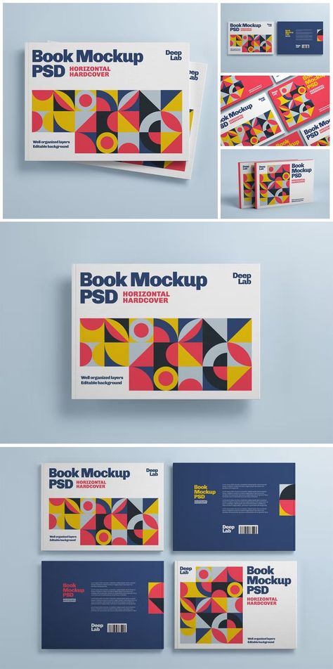 Horizontal Book Cover, Horizontal Book Design, Poster Mockup Free, Square Magazine, Process Book, Course Web, Publishing Design, Book Cover Mockup, Book Mockup