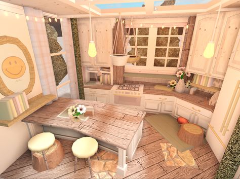 Kitchen Small House, Bloxburg Decor, Blocksburg House, Bloxburg Rooms, Bloxburg Interior, House Design Plans, Blox Burg, House Decorating Ideas, Roblox House