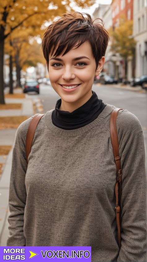 Feminine Pixie Cuts, Hairstyles For Fall, Heart Shaped Face Hairstyles, Brunette Pixie, Facial Proportions, Short Hairstyles Fine, Short Hair Images, Swept Bangs, Fabulous Hair