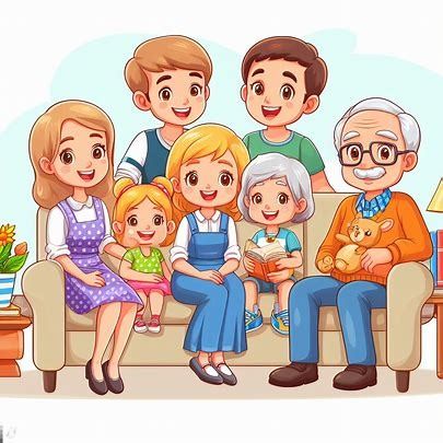 family gathering cartoon clipart images - Pencipta Imej daripada Microsoft Bing Pamilya Picture, Family Images Cartoon, Sports Flashcards, Family Picture Cartoon, English Classes For Kids, Family Clip Art, Verbs For Kids, Pictures Of Family, Cartoon Grandma