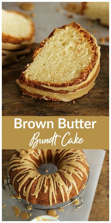 Butter Bundt Cake, Brown Butter Cake, Brown Sugar Pound Cake, Cake With Coffee, Cold Cake, Butter Cake Recipe, Bundt Cake Pan, Savory Cakes, Bundt Cakes Recipes