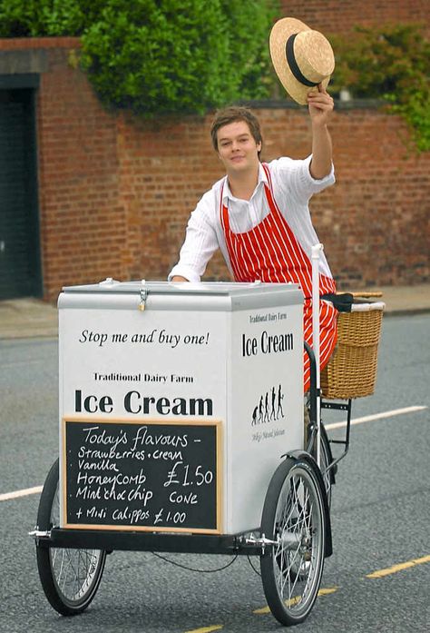 Gut on an ice cream cart Ice Cream Seller, Ice Cream Cart, Dairy Farms, An Ice Cream, Transportation, Ice Cream, Mint, Google Search, Canning