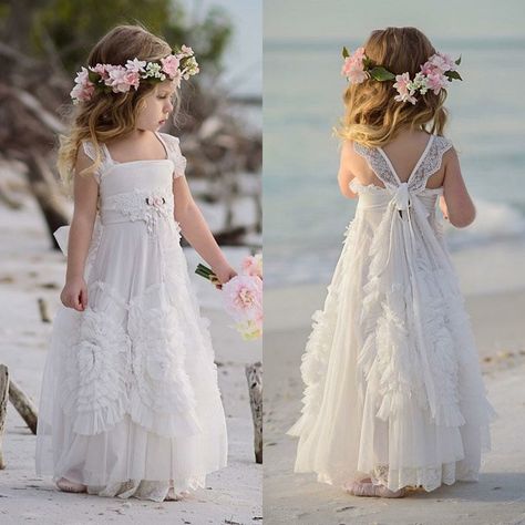 Flower Girl Dress Beach Wedding, Beach Flower Girl Dresses, Red Flower Girl Dresses, Kids Pageant, Boho Flower Girl, Satin Flower Girl Dress, Occasion Dresses Wedding, Girls Formal Dresses, Dress Sash