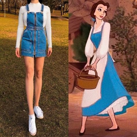 A muchas nos encantan los outfits que usan nuestros personajes favoritos en diferentes series y programas animados, pero solemos creer que por ser caricaturas es imposible tener las mismas prendas. Es por ello que Kate, una chica de Hungría de apenas 23 años de edad, se dedicó a recrear dichos looks, y el resultado es […] Kostum Disney, Trip Fits, Girl Group Halloween Costumes, Disney Character Outfits, Princess Inspired Outfits, Disney Princess Outfits, Disney Themed Outfits, Disney Dress, Movie Inspired Outfits