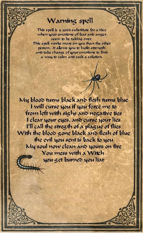 Printable Spell Pages – Witches Of The Craft® Warning Spell, Witchcraft Spells For Beginners, Wiccan Magic, Magic Spell Book, Wiccan Witch, Magick Spells, Wiccan Spell Book, Witchcraft Spell Books, Book Of Shadow