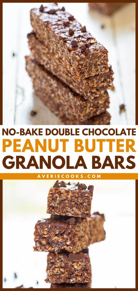 Banana Granola Bars, Quaker Chewy Granola Bars, Homemade Granola Bar Recipe, Peanut Butter Granola Bars, Chocolate Granola Bars, No Bake Granola Bars, Chewy Granola Bars, Granola Recipe Bars, Chewy Granola