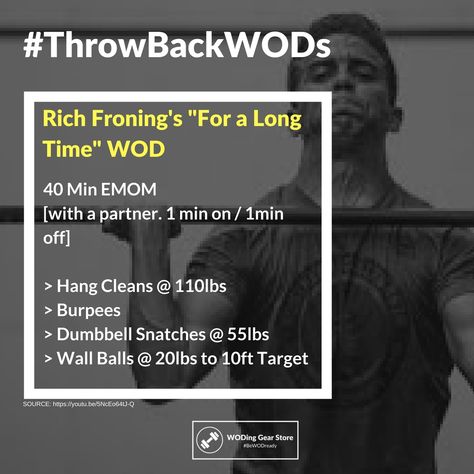 Get your partner ready #ThrowBackWODs #crossfit #crossfitters #wod #woding #iamintheopen #iamintheopen2018 #doubleunders #thrusters #jumprope #snatch #amrap #burpees #rxd #rowing #cardio #getfit #crossfitforbeginners #BeWODready #crossfitopen #crossfitopens #workoutoftheday #crossfitcommunity #workoutoftheweek #dumbbellsnatch #wallballs #hangcleans #whatisrichdoing Wallball Workout Crossfit, Crossfit Circuit, Crossfit Lifts, Beginner Crossfit, Team Wod, Partner Wod, Strength Training For Women, Wods Crossfit, Workout Circuit