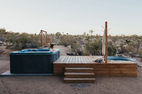 ▵ Mojave Rosa - Cowboy Tub, Hot tub, New Fire Pit! - Houses for Rent in Yucca Valley, California, United States - Airbnb Cowboy Tub, Yucca Valley California, Desert Backyard, House Backyard, Yucca Valley, Tub Pools, Desert Homes, Firepit, Outdoor Fireplace