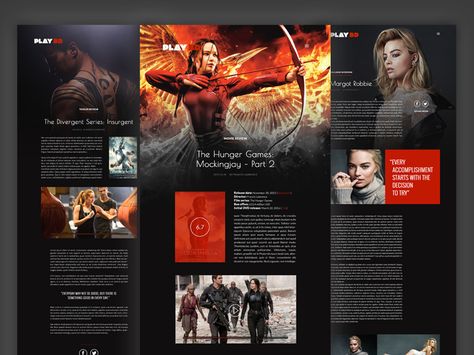 Play.BD - Movie Magazine Website Netflix Magazine Layout, Movie Magazine Design, Cinema Magazine Design, Movie Magazine Layout, Movie Brochure, Magazine Website Design, Magazine Examples, Catalog Design Layout, Business And Advertising