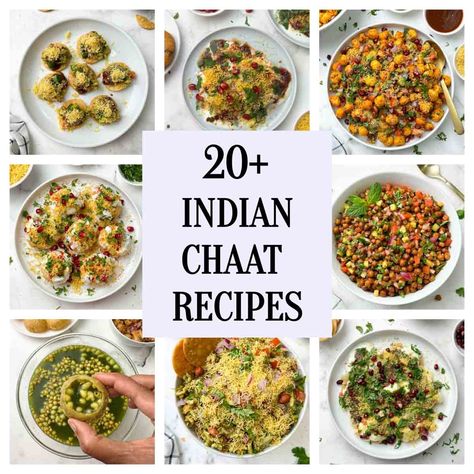 Indian Chaat Party Ideas, Indian Fusion Recipes Vegetarian, Fusion Chaat, Chaat Recipe Street Food, Kala Chana Chaat Recipe, Peanut Chaat Recipe, Indian Chaat Recipes, Dahi Papdi Chaat Recipe, Bhel Puri Recipe