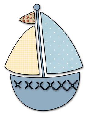 Baby blue and yellow sailboat to go with rocket ship for scrapbooking, crafts, cards  in a free template or digital download svg and knk for cutter available Boat Template, Childrens Quilts, Applique Templates, Crazy Quilting, Patch Aplique, Baby Clip Art, Pola Sulam, Sewing Appliques, Sail Boat