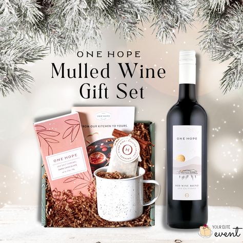 Mulled Wine Gift Set Includes: ✔Mulling Spice Packet ✔Campfire Mug ✔Sea Salt Caramel Dark Chocolate #YourEliteEvent #OneHope #Wine #winelover #vino #winemaker #vinoitaliano #winetasting #winetime #whitewine #cocktails #chardonnay #winewinewine #redwine #winery #wineoclock #wineporn #champagne #cheers #sommelier #love #vinho #winelife #cocktail #happyhour #winelovers #vineyard #italianwine #giftset Mulled Wine Gift, Champagne Cheers, Onehope Wine, Red Blend Wine, Mini Champagne Bottles, Mulling Spices, Wine Gift Set, Mini Champagne, Sea Salt Caramel