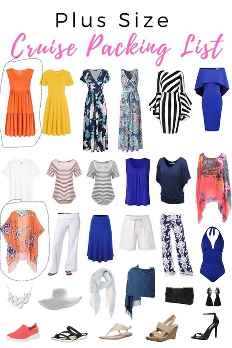 Plus Size Cruise Outfits, Cruise Outfit Ideas, Summer Cruise Outfits, Cruise Outfits Caribbean, Cruise Wardrobe, Cruise Packing List, Cruise Attire, Cruise Packing, Packing List For Cruise