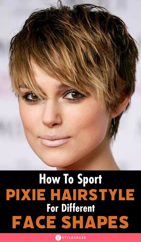 Hairstyles For Different Face Shapes, Layered Pixie Cut, Messy Pixie Haircut, Pixie Haircut Fine Hair, Cute Pixie Cuts, Feminine Pixie, Different Face Shapes, Longer Pixie Haircut, Short Sassy Haircuts