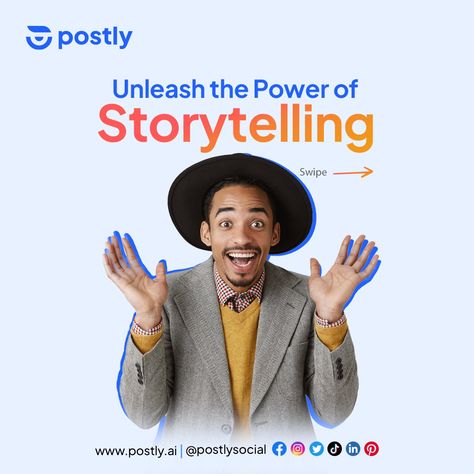 Harnessing the Power of Storytelling for Explosive Social Media Growth! 🌟 ✨ In this post, I’ll show you how to Captivate, Connect, and Conquer: Discover how storytelling can take your brand's social media presence to new heights! 🚀📲 🌟 Share your favorite storytelling technique or success story in the comments below. Let's inspire and learn from each other! ✨💬 Remember, every great story starts with a single step. Start crafting your brand's narrative today and watch your social media fol Power Of Storytelling, Storytelling Techniques, Social Media Presence, Social Media Growth, Social Media Branding, Success Story, Great Stories, Success Stories, Storytelling