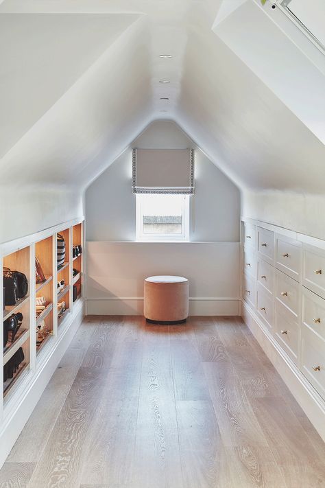 Attic Closet Ideas, Loft Closet, Attic Storage Solutions, Bedroom Ideas Master, Attic Bedroom Designs, Attic Closet, Storage Solutions Bedroom, Decorating Bedroom, Loft Storage