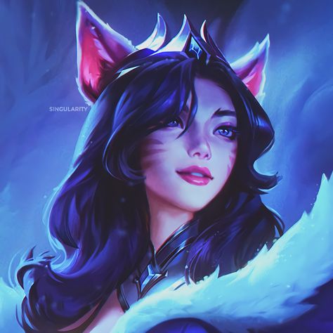 ﾟㅤ ، 🦊 ─ ahri icon ; ㅤㅤ◜♡◞ new ahri asu: midnight skin Ahri Skins, League Of Legends Ahri, Ahri League Of Legends, Ahri Lol, Ahri League, Face Icon, League Of Legends Characters, Lol League Of Legends, Game Inspiration