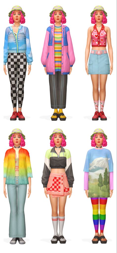 Sims 4 Cc Quirky Clothes, Maxis Match Outfits, Sims 4 High School Outfits No Cc, Sims 4 Artsy Clothes, Sims 4 Highschool Years Outfits, Sims 4 Cc Aesthetic Clothes Indie, Sims 4 High School Years Outfits, Artsy Boho Outfits, Ts4 Mm Lookbook