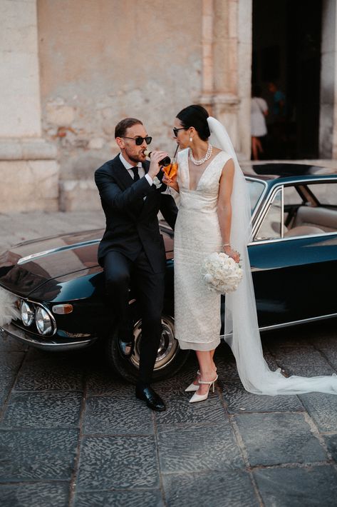 Sicilian Wedding Dress, Mid Length Wedding Dress, Sicilian Wedding, Taormina Sicily, Baroque Fashion, Mid Length, Sicily, Elopement, Wedding Dress