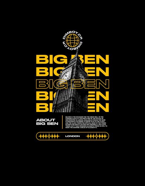 Streetwear, Big Ben, London Marketing Shirts Design, Streetwear Tee Design Ideas, Urban Shirt Design, Desain Kaos Streetwear, Tshirt Design Ideas Trendy 2024, Tshirt Merch Design, Street Wear Tshirt Design, Streetwear Tshirt Design Ideas, Streetwear Design T Shirts