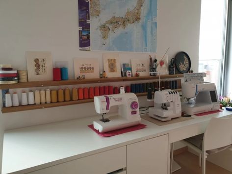 Coin Couture, Sewing Space, Sewing Machine, Coin, Desk, Couture, Sewing