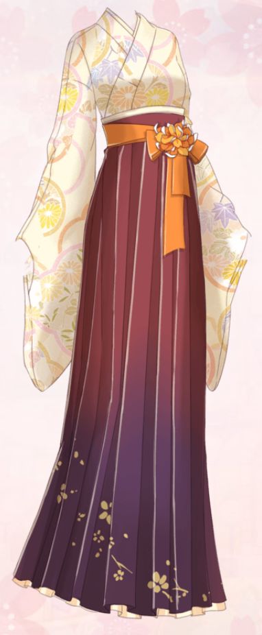 Kimono Drawing, Orange Kimono, Extraordinary Fashion, Yellow Kimono, Ino Yamanaka, Chinese Style Dress, Kimono Yukata, Casual Kimono, Fashion Design Patterns