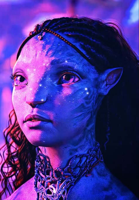 Tsireya edit Tsireya Aesthetic, Avatar Tsireya, Pandora Aesthetic, Tsireya Avatar, Aesthetic Wallpaper Blue, Metkayina Clan, Eyes Glowing, Happy Birthday Tom, Sea Princess