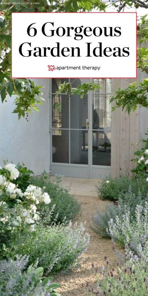 French Water Feature, Mediterranean Garden Design, Front Gardens, European Garden, French Country Garden, Mediterranean Landscaping, Cottage Garden Design, Gravel Garden, Grasses Garden