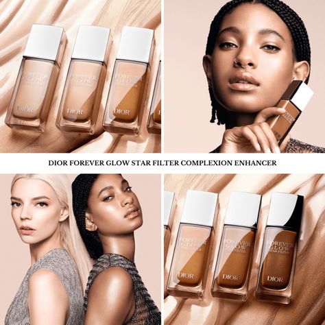 DIOR Forever Glow Star Filter Complexion Enhancer Star Filter, Glow Stars, Makeup News, Dior Forever, Glow Foundation, Skincare Ingredients, Natural Glow, Spring Season, Makeup Products