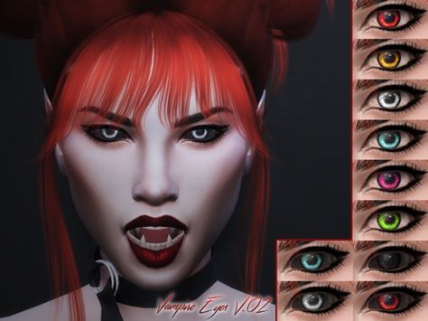 Kitty.Meow's KM Vampire Eyes V.02 Sims 4 Snake Eyes, Sims 4 Supernatural Eyes Cc, Sims 4 Cat Eyes, Vampire Eyes Sims 4 Cc, Taemin Move, Vampire Eyes, Rare Eyes, Sims 4 Piercings, Sims 4 Cc Eyes