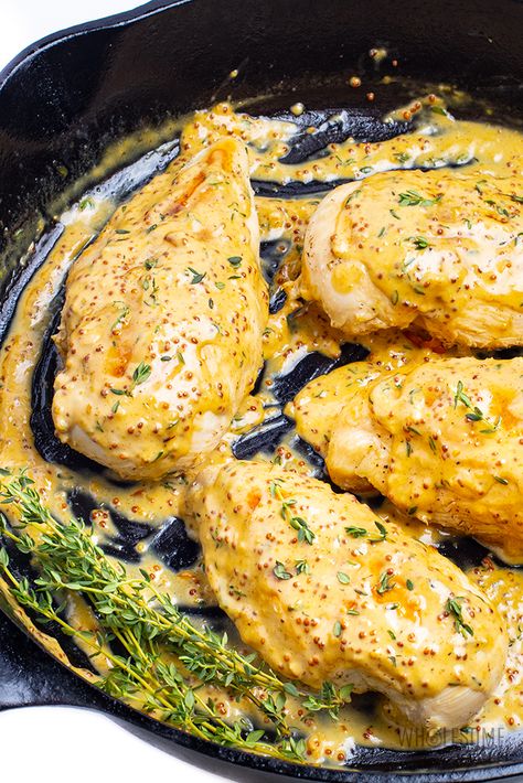 Mustard Sauce For Chicken, Creamy Mustard Chicken, Mustard Marinade For Chicken, Chicken In A Skillet, Dijon Chicken Recipes, Dijon Mustard Chicken, Chicken Dijon, Mustard Chicken Breast, Creamy Dijon