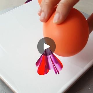 How to Paint Delicate Red Flowers with a Balloon 🌺 | How to Paint Delicate Red Flowers with a Balloon 🌺 | By Designer Gemma77Facebook Designer Gemma77, Balloon Painting, How To Paint, Red Flowers, Flower Painting, Balloons, Paint, Flowers, Red