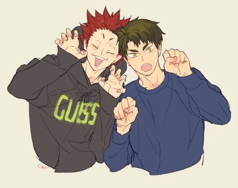 Ushijima Wakatoshi x Tendou Satori / Haikyuu!! Haikyuu Ushijima, Ushijima Wakatoshi, Volleyball Anime, Haikyuu Ships, Haikyuu Manga, Haikyuu Characters, Haikyuu Fanart, 영감을 주는 캐릭터, Fan Fiction