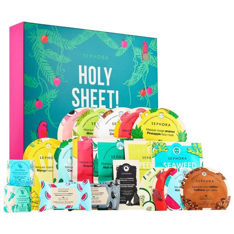 Sephora Collection Holy Sheet Set Matcha Face Mask, Coconut Face Mask, Holiday Skincare, Pineapple Face, Cucumber On Eyes, Peeling Mask, Aloe Vera For Hair, Holiday Beauty, Sephora Beauty