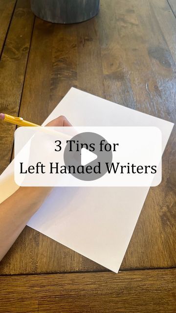 Left Handed Writing Tips, Left Handed Writing, Below The Line, Helpful Hacks, My Top 3, So Many Questions, Hand Writing, Occupational Therapist, Toddler Play