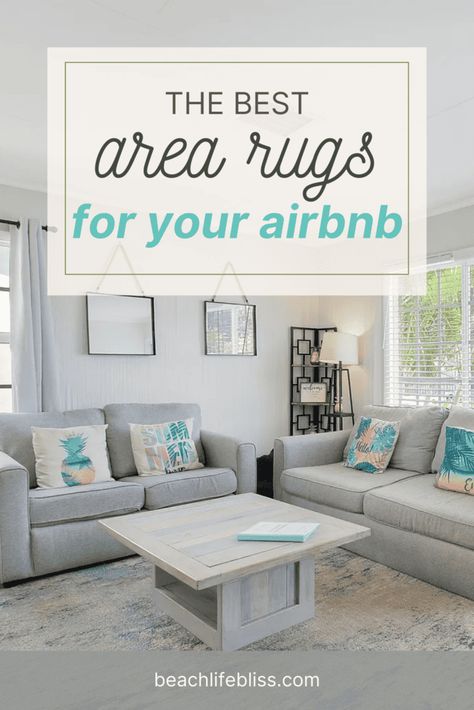 Airbnb Inspiration, Airbnb Hosting, Best Rugs, Best Kitchen Colors, Airbnb Decor, Beach House Rug, Hosting Tips, Airbnb Promotion, Airbnb Rentals