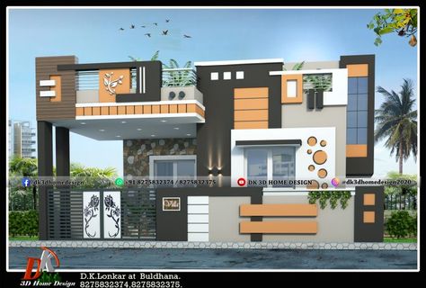 Simple modern house design | Top 10 modern house designs Small Home Designs, Front Building Design, Indian House Exterior Design, House Front Wall Design, Morden House, Plan Elevation, Single Floor House Design, Devotional Topics, House Images